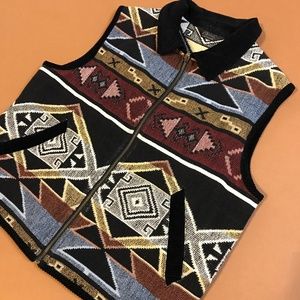 Southwest Tapestry Design Western Vest Sz Large